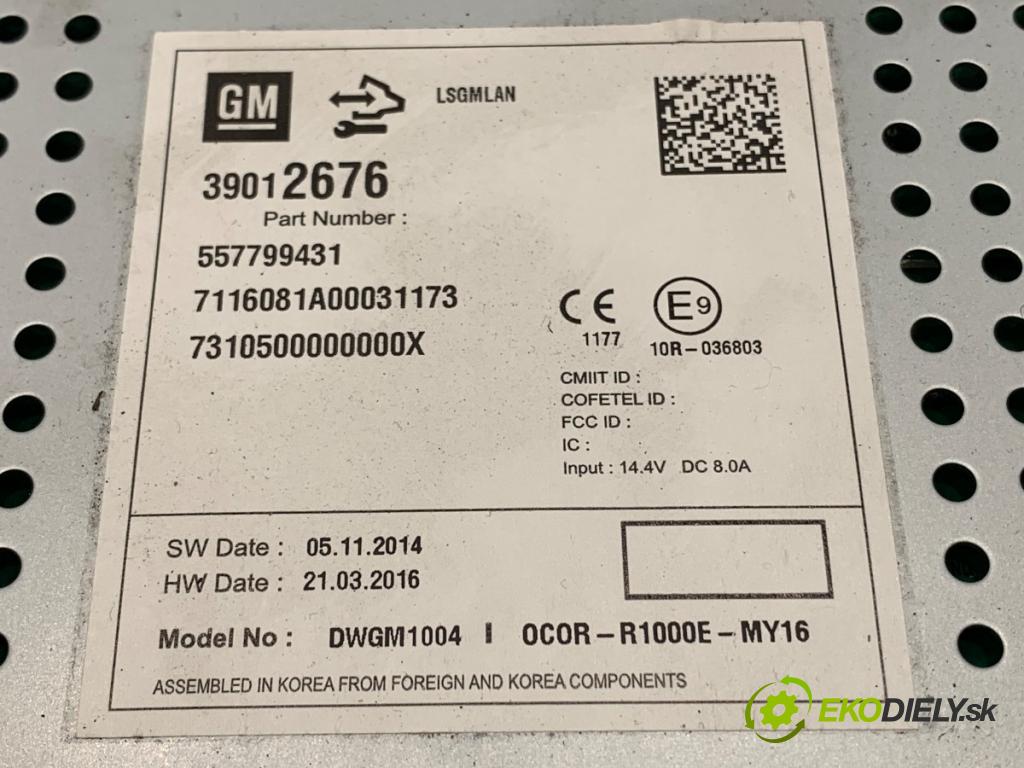 OPEL CORSA E liftback 2016 66 kW 1.4 LPG (08, 68) 1398 RADIO 39012676 (Audio zařízení)