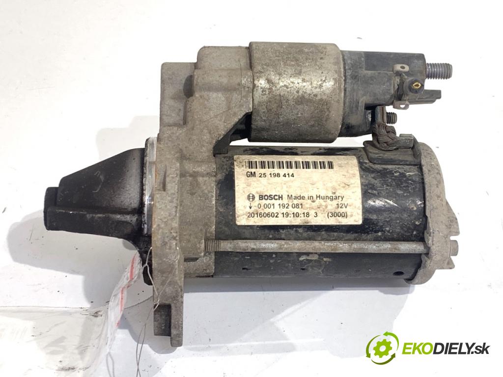 OPEL CORSA E liftback 2016 66 kW 1.4 LPG (08, 68) 1398 Štartér 25198414 (Štartér)