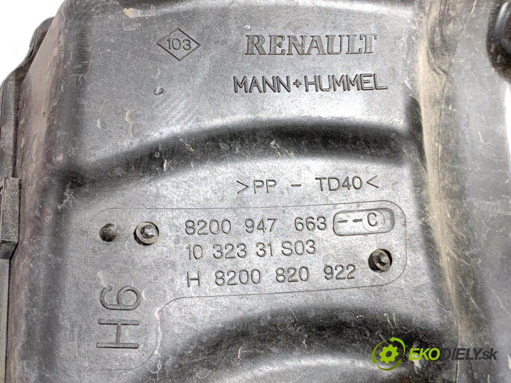 RENAULT GRAND SCENIC III nadwozie wielkoprzestrzenne (MPV) 2011 96 kW 1.4 16V (JZ0F) 1397 Obal filtra vzduchu 8200947663C (Obal vzduchového filtra)