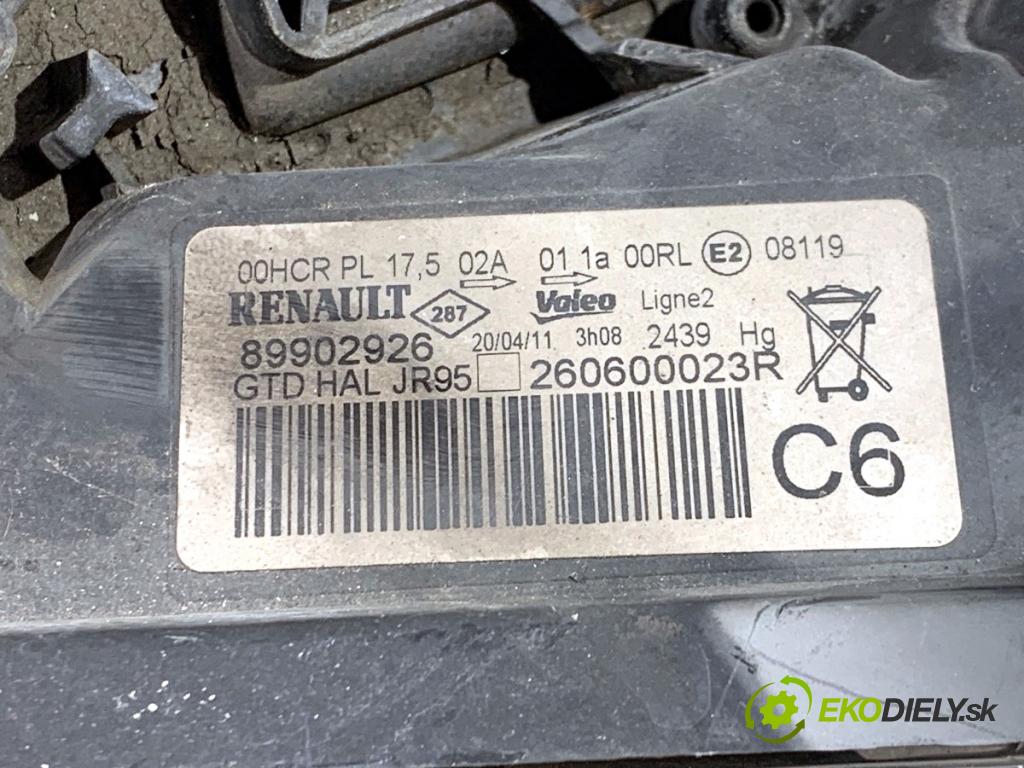 RENAULT GRAND SCENIC III nadwozie wielkoprzestrzenne (MPV) 2011 96 kW 1.4 16V (JZ0F) 1397 světlomet levý přední část 260600023R