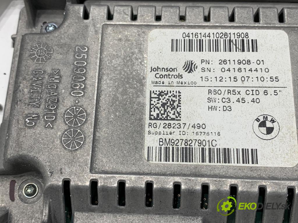 MINI COUNTRYMAN R60 Kombi 2016 140 kW Cooper S ALL4 1598 Prístrojovka 9306250 2611908 (Prístrojová doska)