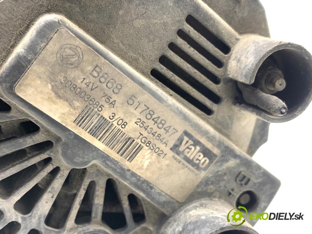 FIAT FIORINO III Nadwozie pełne/minivan 2008 70 kW 1.3 D Multijet (225BXE1A) 1248 Alternátor 51784847 (Alternátor)