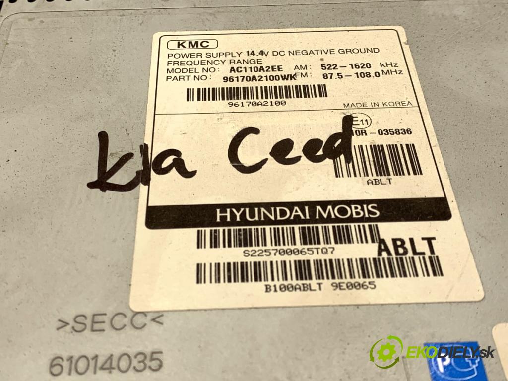 KIA CEED Kombi 2012 94 kW 1.6 CRDi 128 1582 RADIO 96170A2100WK (Audio zariadenie)