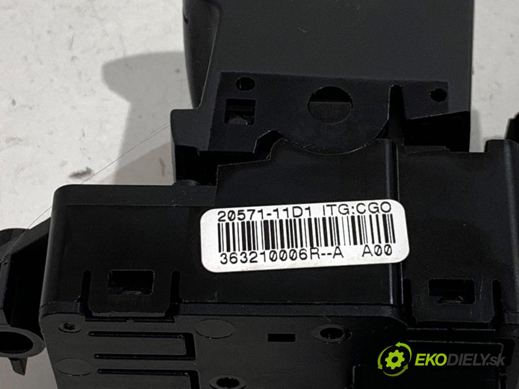 RENAULT GRAND SCENIC III nadwozie wielkoprzestrzenne (MPV) 2011 96 kW 1.4 16V (JZ0F) 1397 Spínač brzdy ručnej brzdy 363210006R (Prepínacie páčky pod volantom)