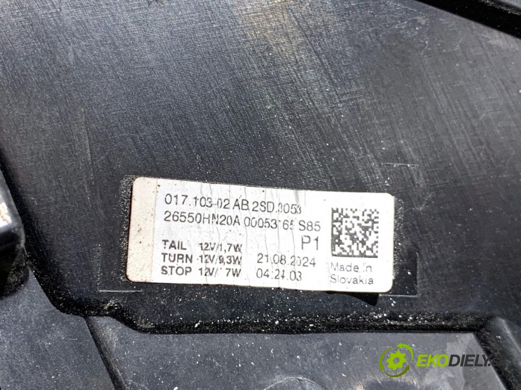 NISSAN QASHQAI J12 SUV 2024 103 kW 1.3 DIG-T 1332 světlo pravý zadní část 26550HN20A