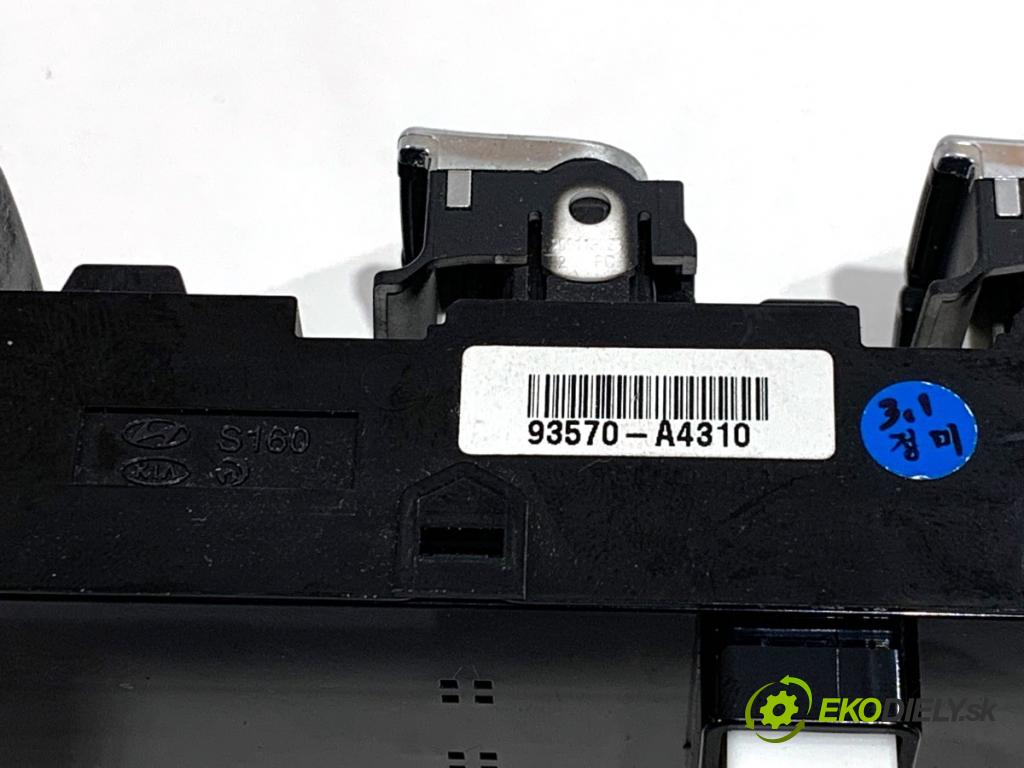 KIA CARENS IV nadwozie wielkoprzestrzenne (MPV) 2013 100 kW 1.7 CRDi 1685 Prepínač okien 93570-A4310 (Prepínacie páčky pod volantom)