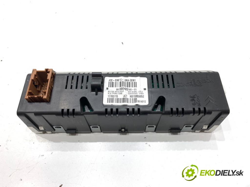 FIAT SCUDO II Skrzynia 2013 94 kW 2.0 D Multijet 1997 Displej 9809842980 (Přístrojová deska)