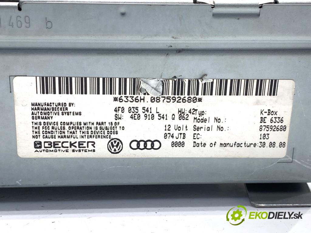 AUDI A5 8T coupe 2008 176 kW 3.0 TDI quattro 2967 RADIO 4F0035541L (Audio zariadenie)