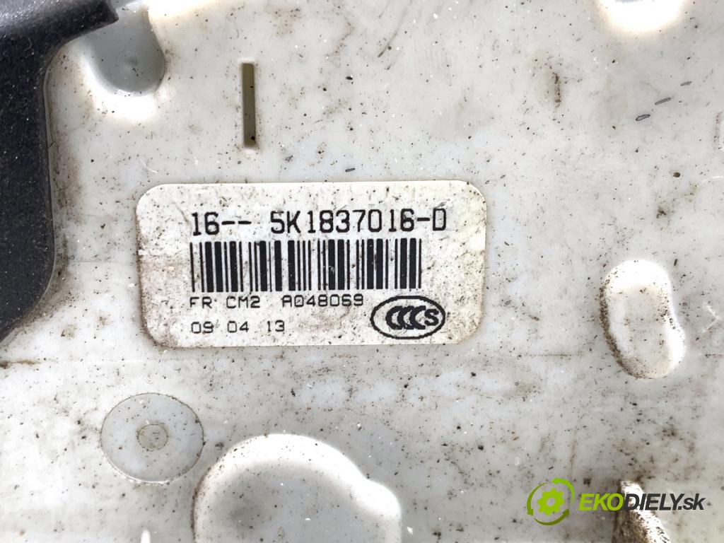 VW SHARAN nadwozie wielkoprzestrzenne (MPV) 2013 130 kW 2.0 TDI 1968 zámok dveře pravý přední část 5K1837016D