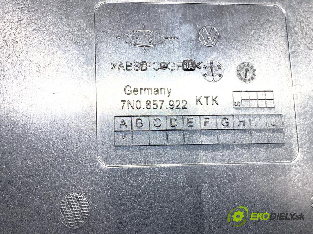 VW SHARAN nadwozie wielkoprzestrzenne (MPV) 2013 130 kW 2.0 TDI 1968 přihrádka kastlík volantu 7N0857922