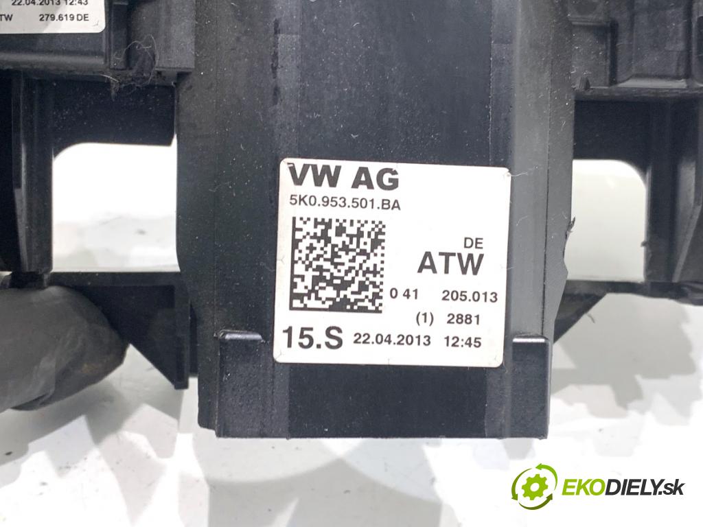 VW SHARAN nadwozie wielkoprzestrzenne (MPV) 2013 130 kW 2.0 TDI 1968 Prepínač kombinovaný 5K0953502R (Prepínacie páčky pod volantom)