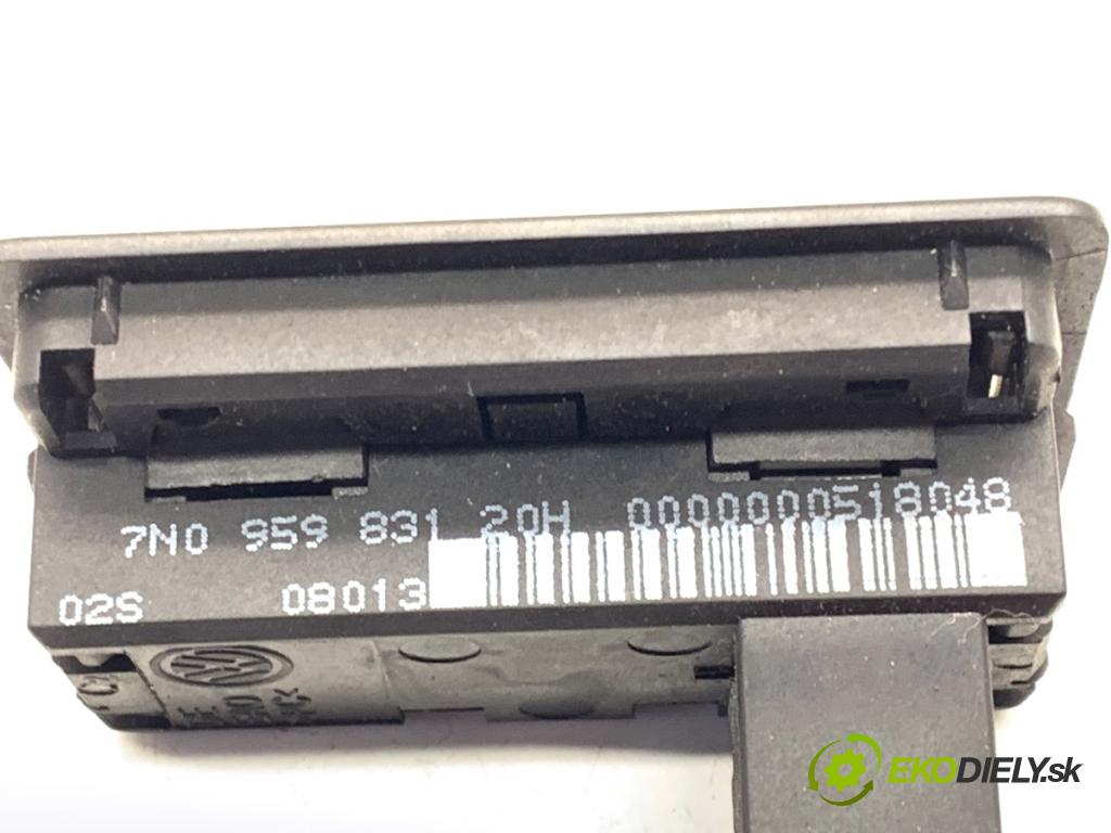 VW SHARAN nadwozie wielkoprzestrzenne (MPV) 2013 130 kW 2.0 TDI 1968 Prepínač otvárania dverí 7N0959831 (Prepínacie páčky pod volantom)