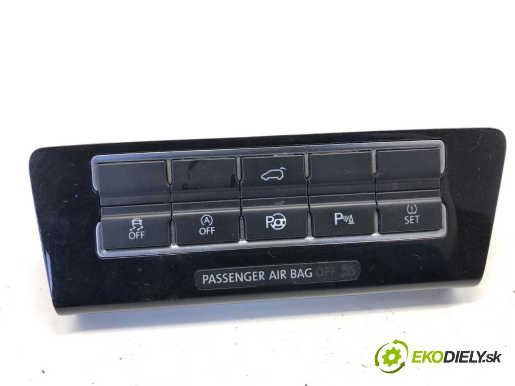 VW SHARAN nadwozie wielkoprzestrzenne (MPV) 2013 130 kW 2.0 TDI 1968 Panel přepínač 7N0927137A