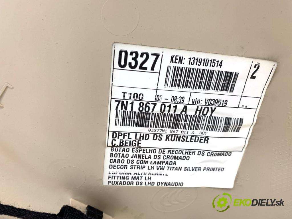 VW SHARAN nadwozie wielkoprzestrzenne (MPV) 2013 130 kW 2.0 TDI 1968 ča dveře levý přední část 7N1867011A