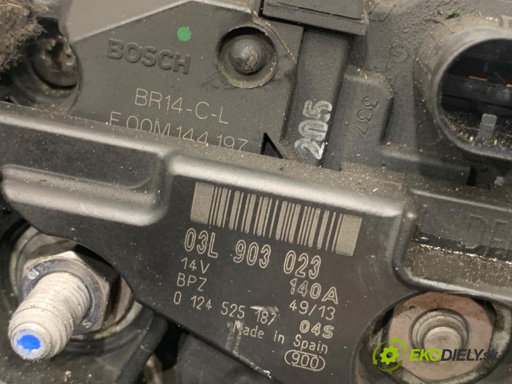 VW TIGUAN SUV 2013 81 kW 2.0 TDI 1968 Alternátor 03L903023 (Alternátor)