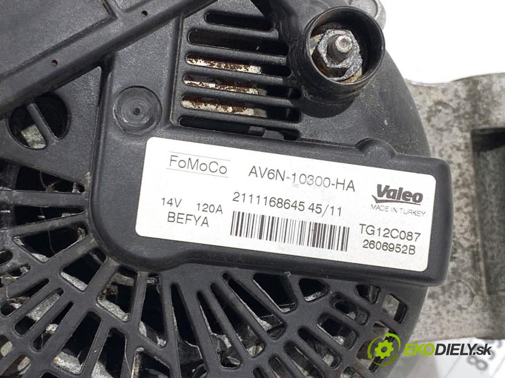 FORD FIESTA MK7 liftback 2012 71 kW 1.4 1388 Alternátor AV6N-10300-HA (Alternátor)
