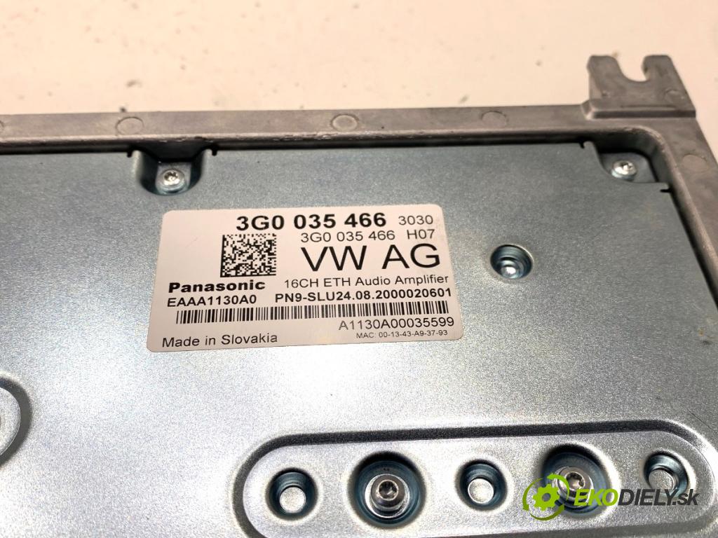 SKODA SUPERB III Kombi 2020 160 kW 1.4 TSI iV 1395 Zosilňovač 3G0035466 (Zosilňovač)