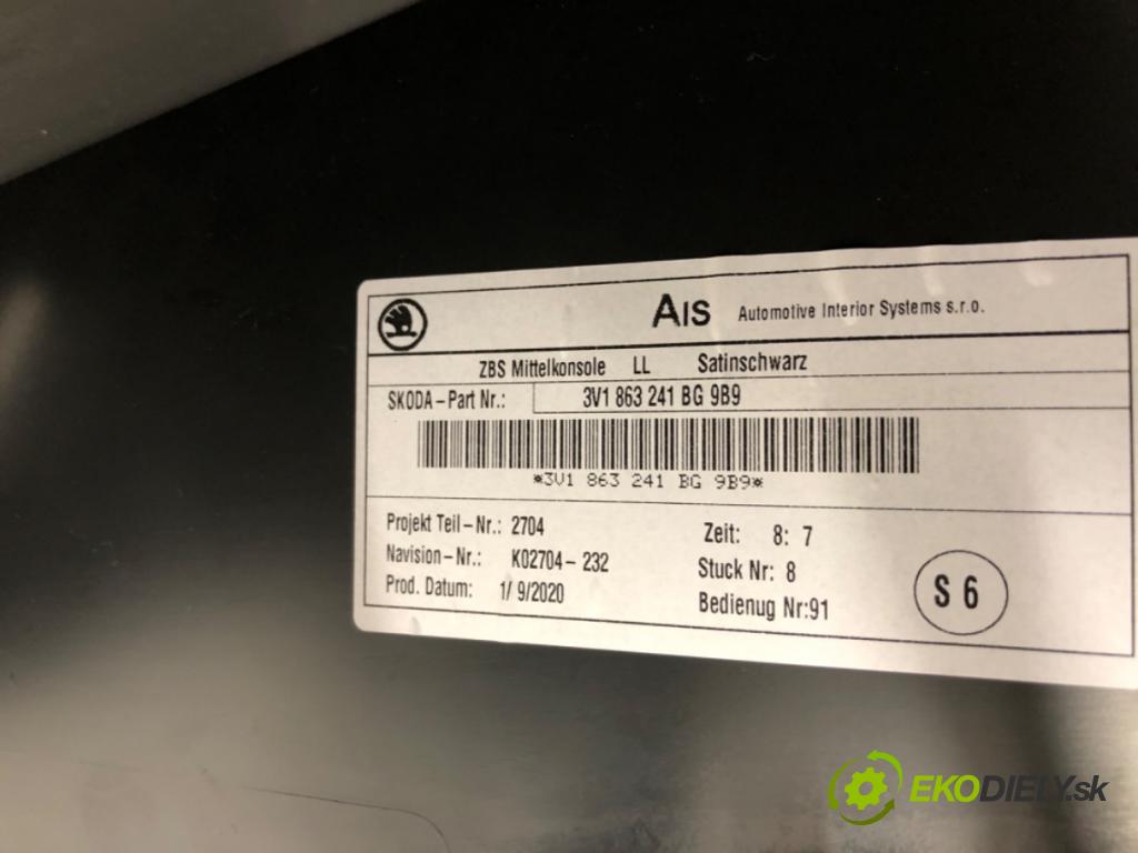 SKODA SUPERB III Kombi 2020 160 kW 1.4 TSI iV 1395 Tunel stredový (Stredový tunel)