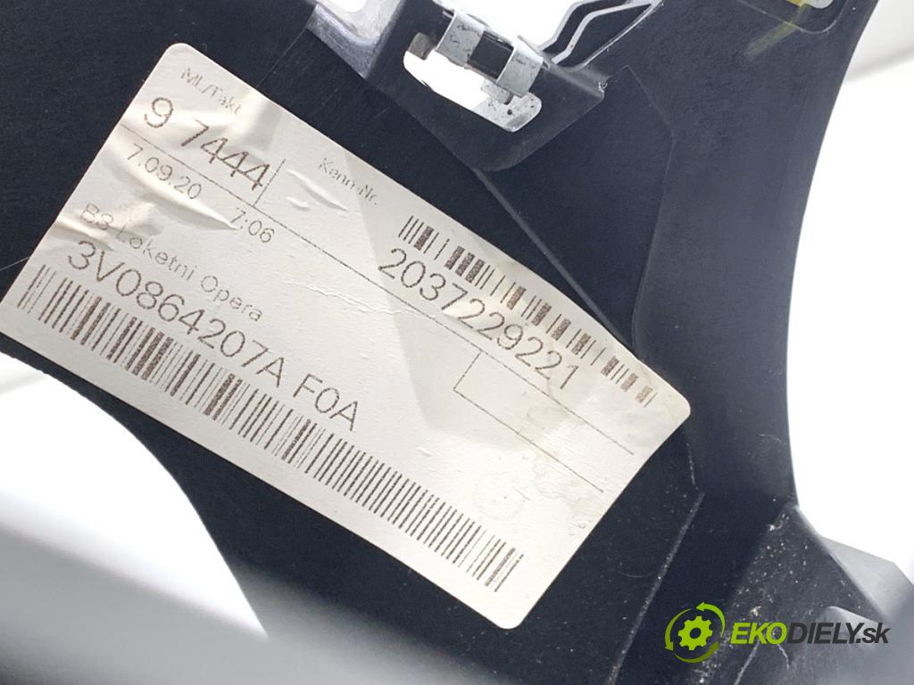 SKODA SUPERB III Kombi 2020 160 kW 1.4 TSI iV 1395 Lakťová opierka 3V0864207A (Lakťová opierka)