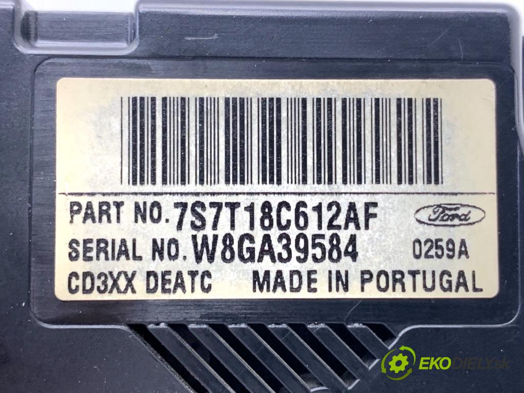FORD MONDEO MK4 Kombi 2007 92 kW 1.8 TDCi 1753 Panel ovládania kúrenia 7S7T18C612AF (Prepínacie páčky pod volantom)