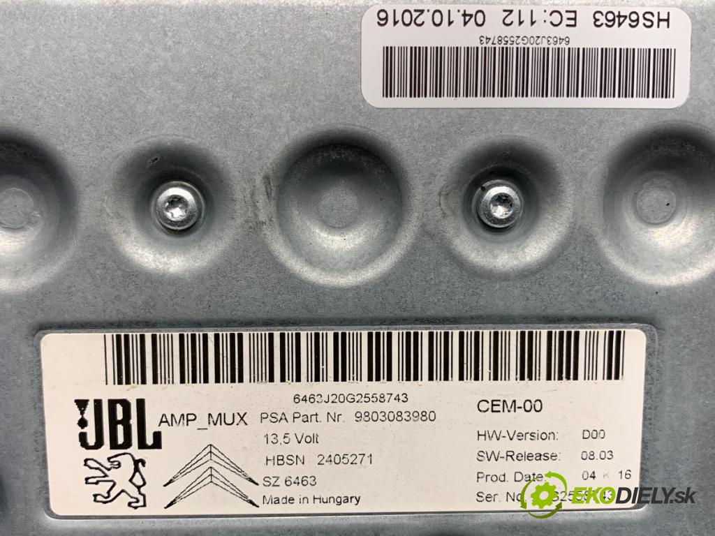 PEUGEOT 508 SW I Kombi 2017 133 kW 2.0 HDi 180 RXH 1997 zesilovač JBL 9803083980