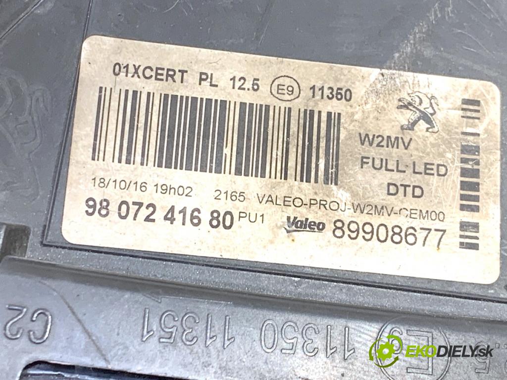 PEUGEOT 508 SW I Kombi 2017 133 kW 2.0 HDi 180 RXH 1997 Svetlomet pravy predný PLNÉ: LED 9807241680