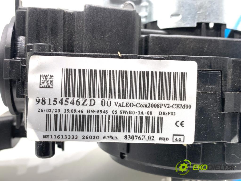 PEUGEOT 308 II liftback 2020 96 kW 1.2 THP 130 1199 Prepínač kombinovaný 98154546ZD (Prepínacie páčky pod volantom)