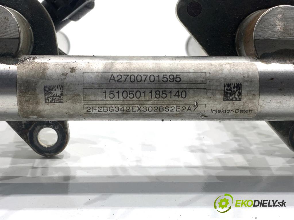 MERCEDES-BENZ W176 liftback 2015 90 kW A 180 (176.042) 1595 Lišta vstrekovacia Vstrekovacie ventily A2700701595 (Vstrekovacia lišta)
