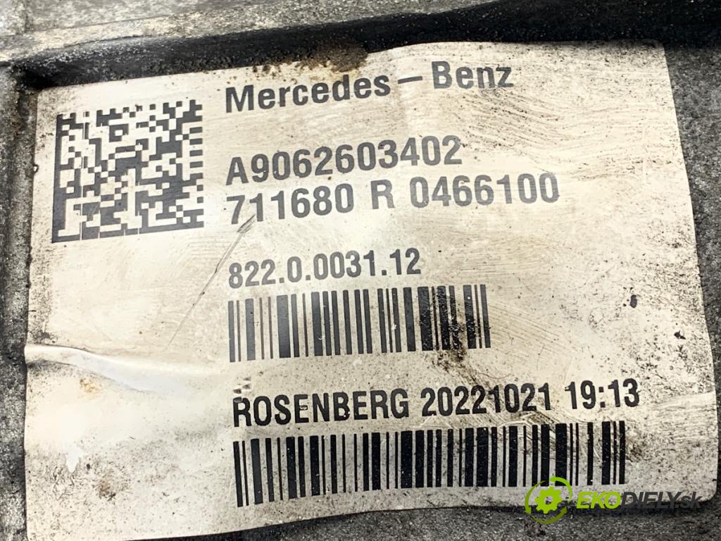 MERCEDES-BENZ SPRINTER 3,5-t Tourer Bus Autobus 2022 125 kW 317 CDI (907.731, 907.733, 907.735) 1950 převodovka A9062603402 (Převodovka)