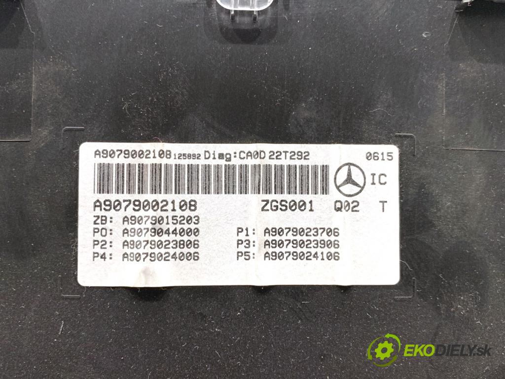 MERCEDES-BENZ SPRINTER 3,5-t Tourer Bus Autobus 2022 125 kW 317 CDI (907.731, 907.733, 907.735) 1950 Prístrojovka A9079002108 (Prístrojová doska)