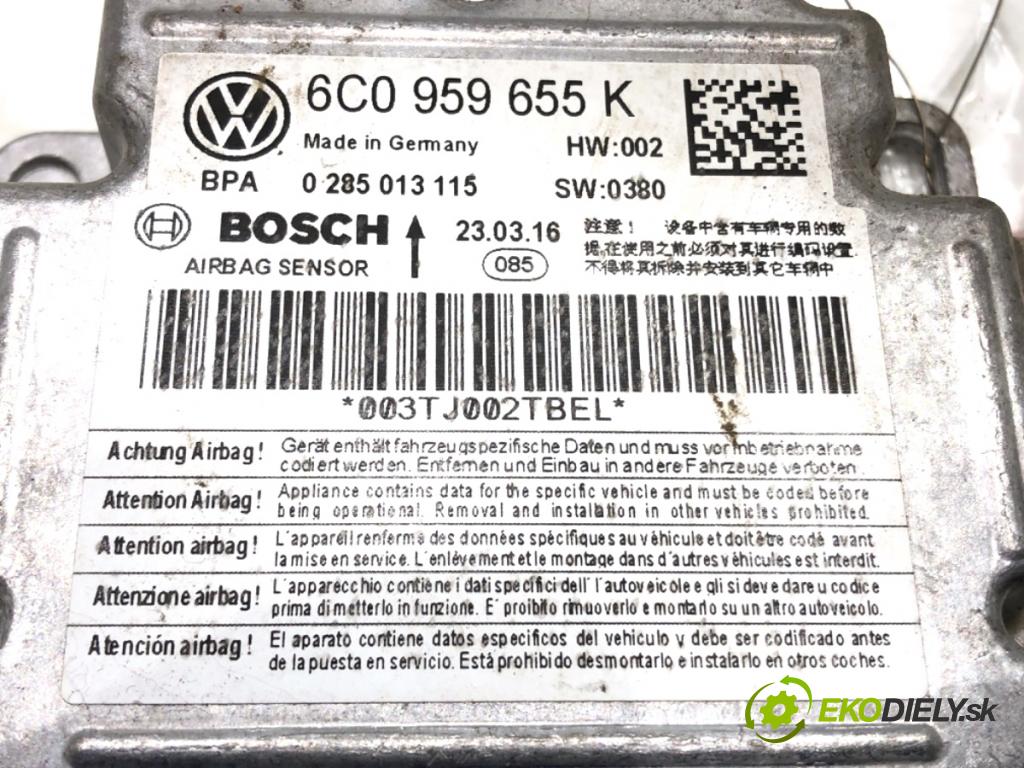 SKODA FABIA III Kombi 2016 55 kW 1.0 999 senzor airbag 6C0959655K (Snímač)