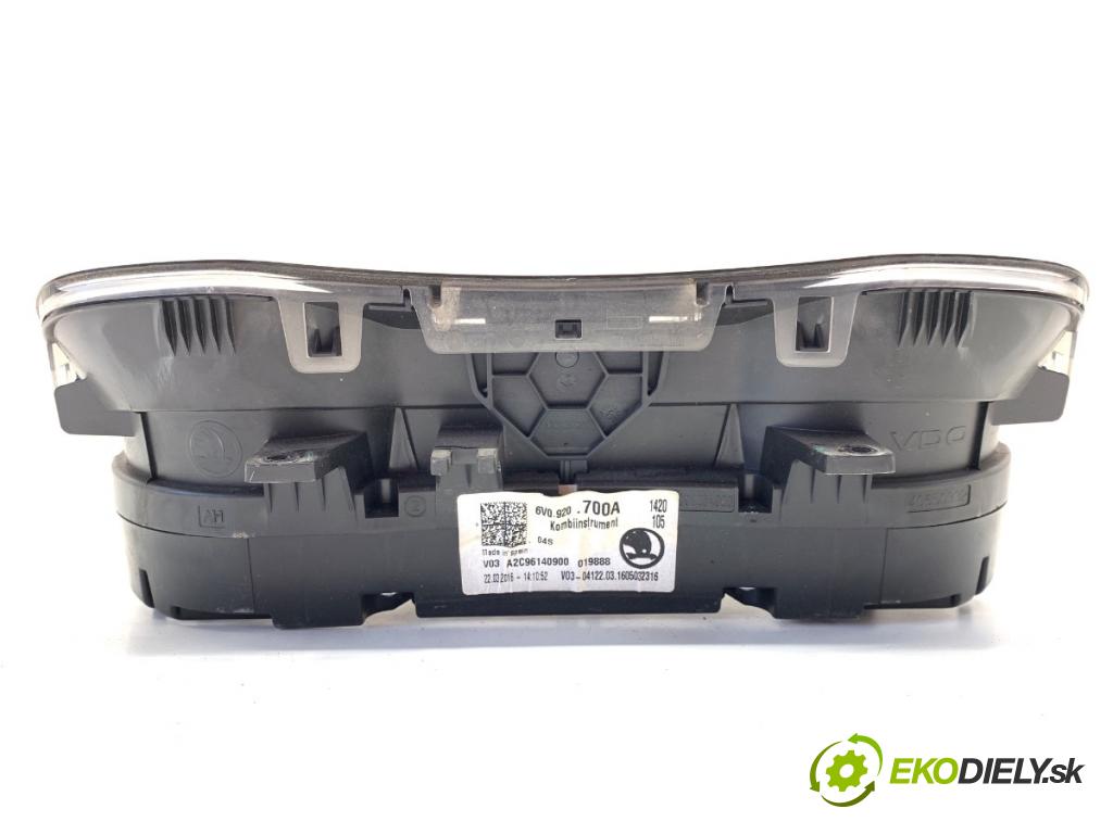 SKODA FABIA III Kombi 2016 55 kW 1.0 999 Prístrojovka 6V0920700A (Prístrojová doska)