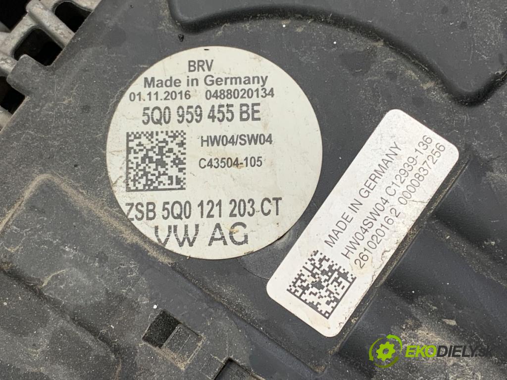 VW GOLF VII liftback 2016 92 kW 1.4 TSI 1395 Ventilátor chladiča 5Q0959455BE (Ventilátor)