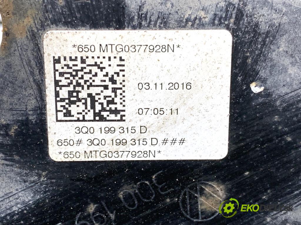 VW GOLF VII liftback 2016 92 kW 1.4 TSI 1395 Výstuha pod Motor 3Q0199315D (Výstuha predná)