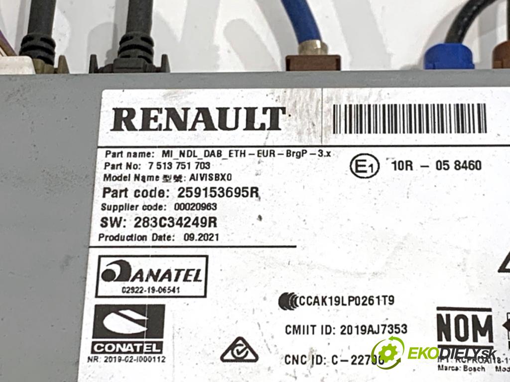 RENAULT ARKANA I SUV 2021 69 kW 1.5 E-TECH 145 1598 RADIO Navigácia 259153695R (Audio zariadenie)