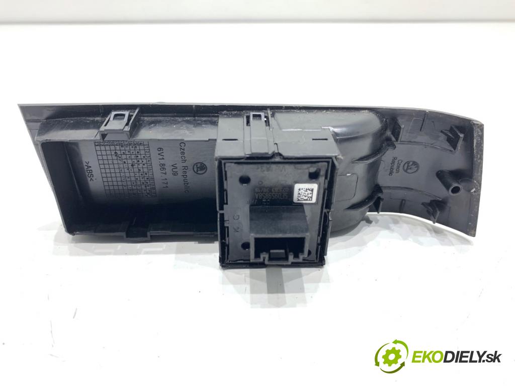 SKODA FABIA III liftback 2019 55 kW 1.0 999 Prepínač okien 5E0959858A (Prepínacie páčky pod volantom)