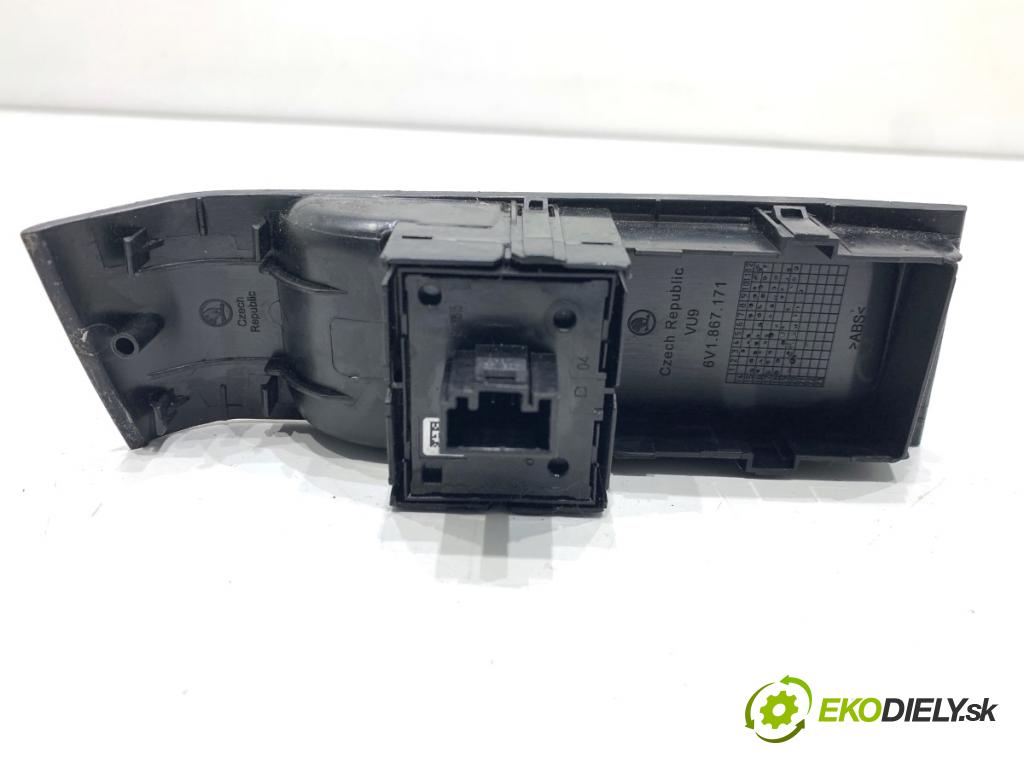 SKODA FABIA III liftback 2019 55 kW 1.0 999 Prepínač okien 5E0959858A (Prepínacie páčky pod volantom)