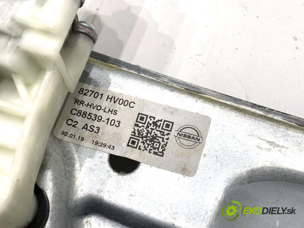 NISSAN QASHQAI J11 SUV 2019 103 kW 1.3 DIG-T 1332 mechanismus okna levý zadní část 82701HV00C