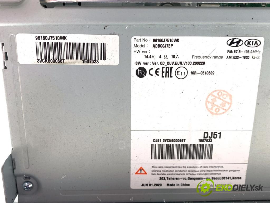 KIA CEED liftback 2020 85 kW 1.6 CRDi 115 1598 RADIO 96160J7510WK (Audio zariadenie)