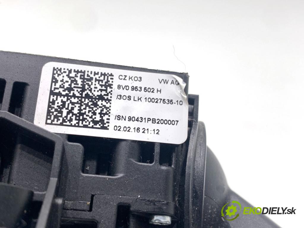 AUDI A3 8V sedan 2016 140 kW 2.0 TFSI quattro 1984 Prepínač kombinovaný 8V0953521FH (Prepínacie páčky pod volantom)