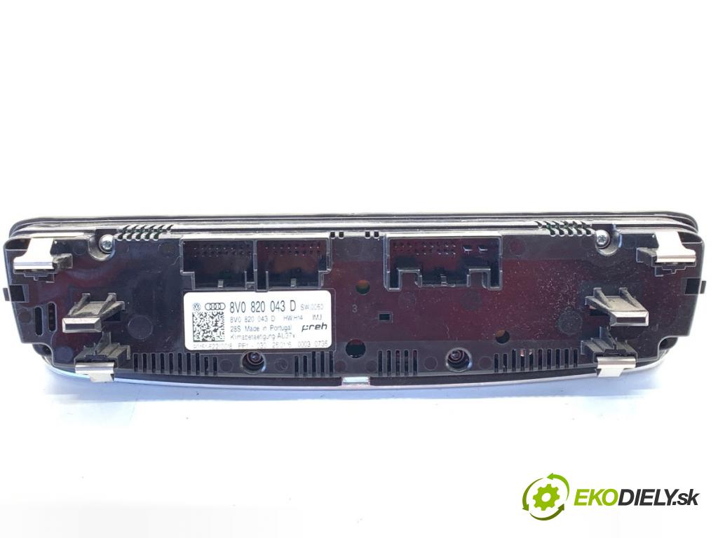 AUDI A3 8V sedan 2016 140 kW 2.0 TFSI quattro 1984 Panel ovládania kúrenia 8V0820043D (Prepínacie páčky pod volantom)