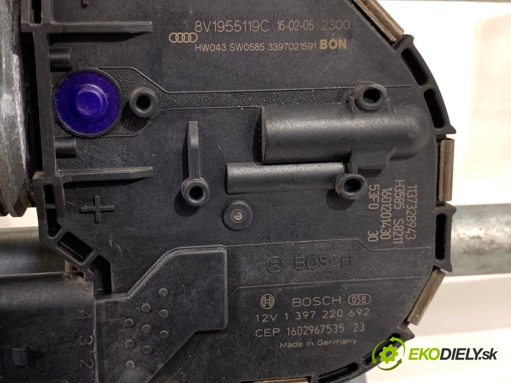 AUDI A3 8V sedan 2016 140 kW 2.0 TFSI quattro 1984 Mechanizmus stieračov predný 8V1955023C (Motorček stieračov predný)