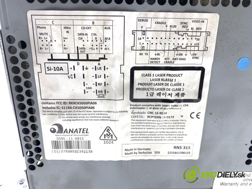 VW PASSAT B7 Kombi 2012 100 kW 2.0 TDI 1968 RADIO 3C0035279H (Audio zariadenie)