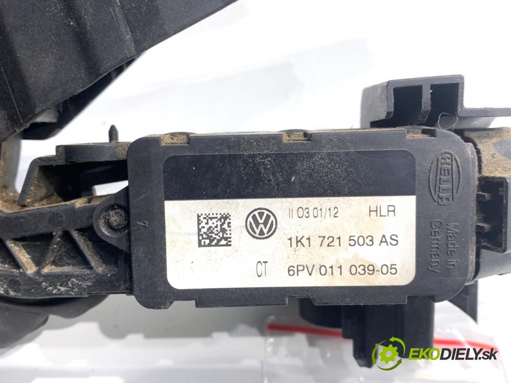 VW PASSAT B7 Kombi 2012 100 kW 2.0 TDI 1968 potenciometr plynového pedálu 1K1721503AS (Potenciometr plynového pedálu)