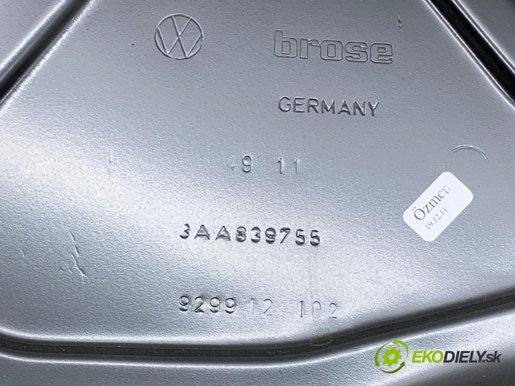 VW PASSAT B7 Kombi 2012 100 kW 2.0 TDI 1968 Mechanizmus okna ľavy zad 3AA839755