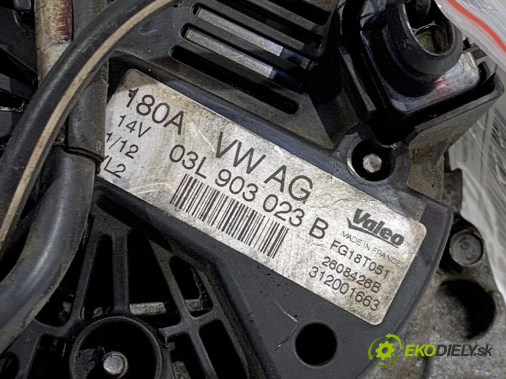 VW PASSAT B7 Kombi 2012 100 kW 2.0 TDI 1968 Alternátor 03L903023B (Alternátor)