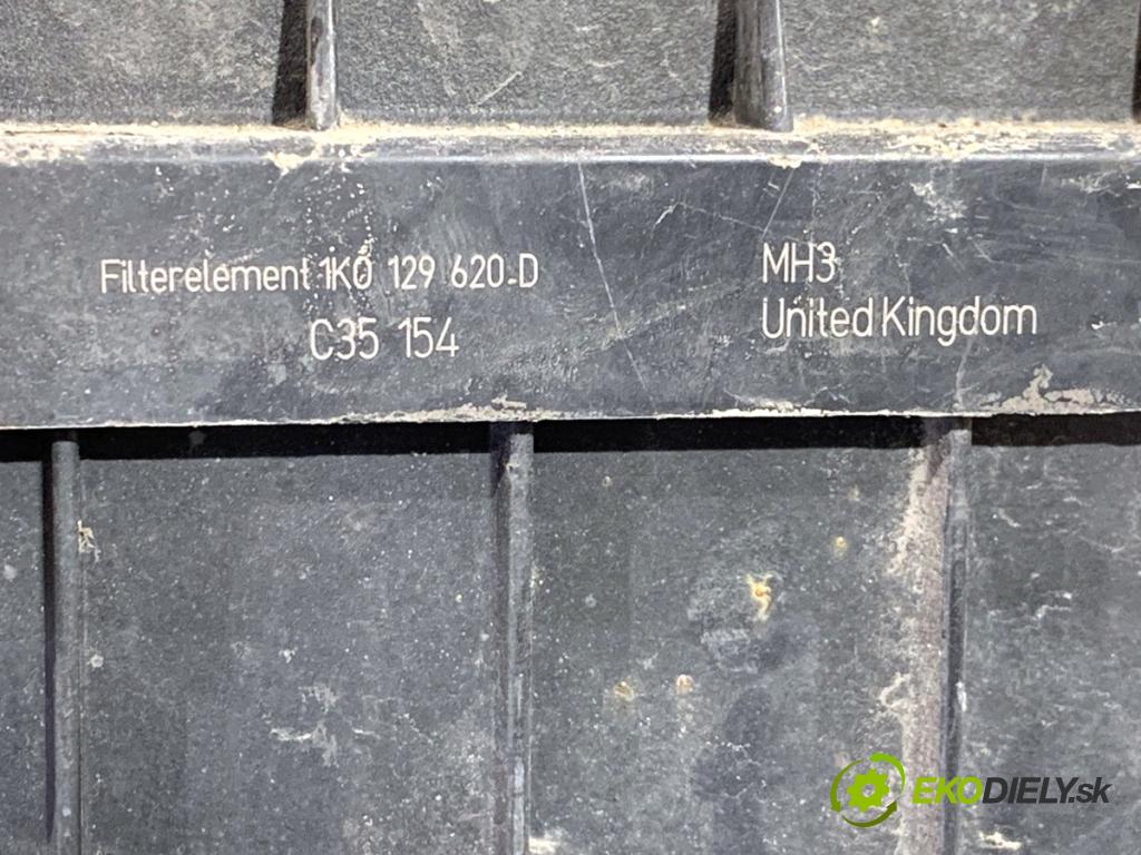 VW GOLF V liftback 2003 103 kW 2.0 TDI 1968 Obal filtra vzduchu 1K0129607S (Obal vzduchového filtra)