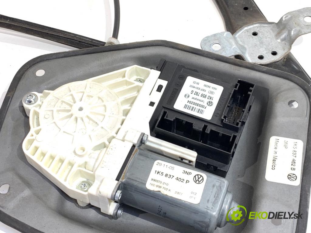 VW GOLF V liftback 2003 103 kW 2.0 TDI 1968 mechanismus okna pravý přední část 1K5837402P