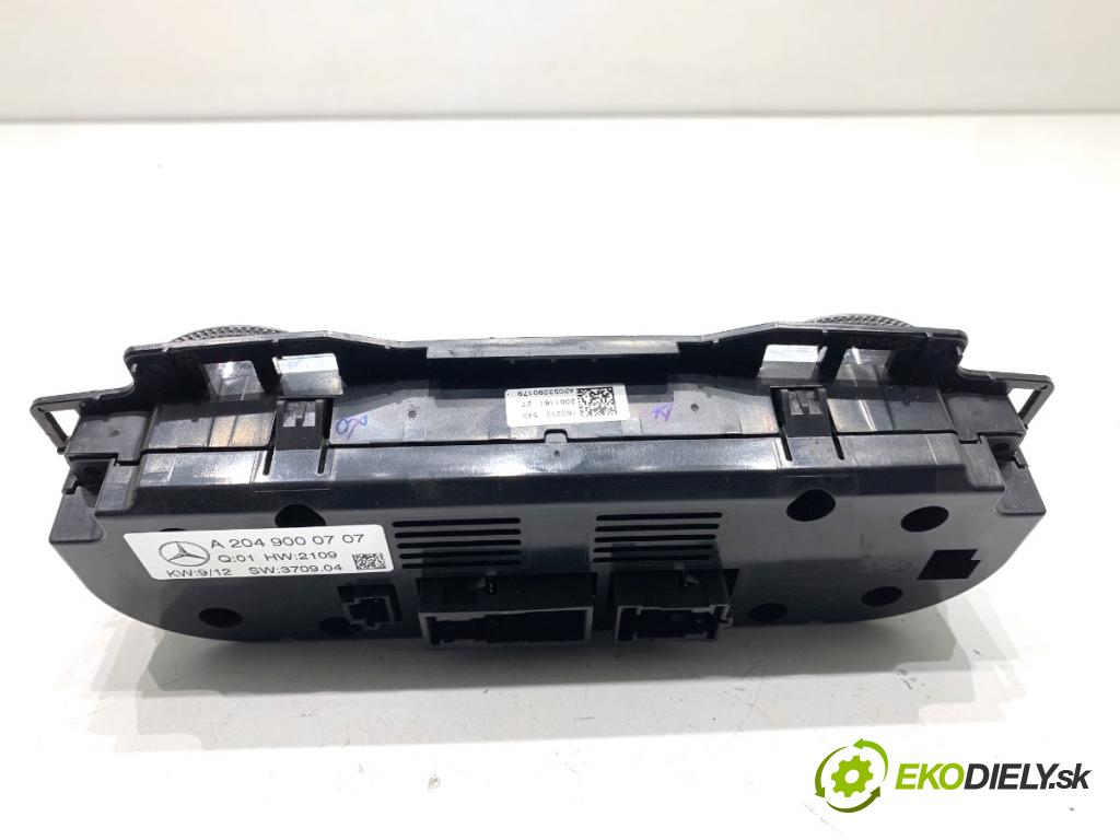 MERCEDES-BENZ X204 SUV 2012 125 kW 220 CDI (204.902) 2143 Panel ovládania kúrenia A2049000707 (Prepínacie páčky pod volantom)
