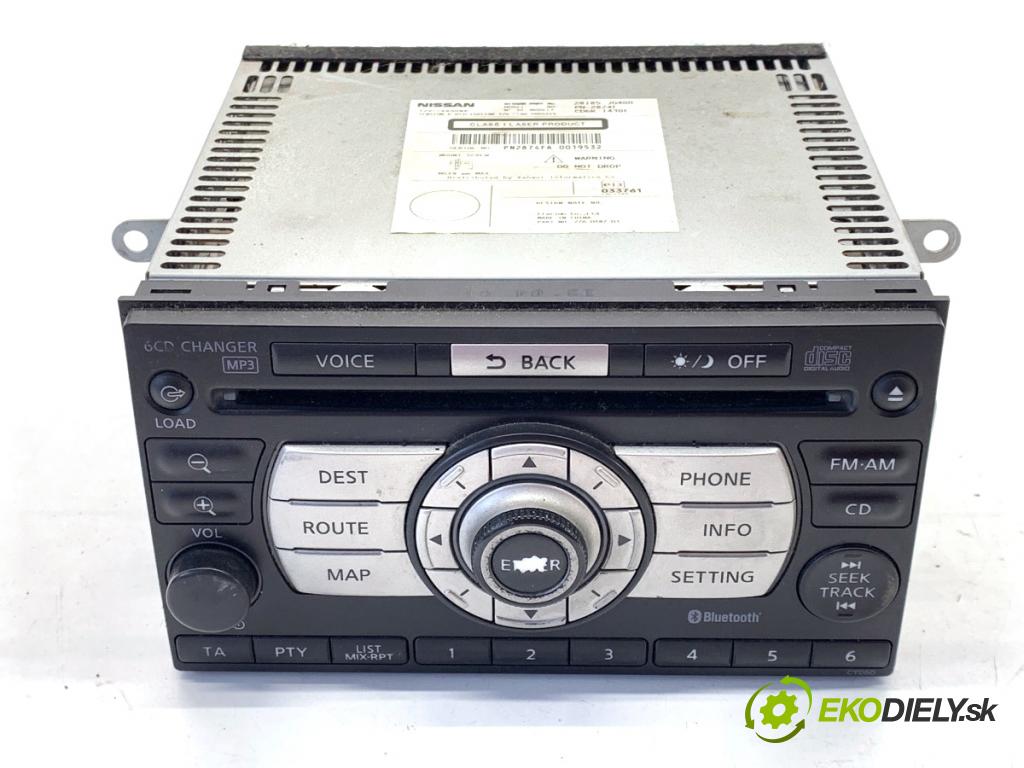NISSAN QASHQAI J10 SUV 2007 110 kW 2.0 dCi 1995 RADIO 28185-JG400 (Audio zariadenie)